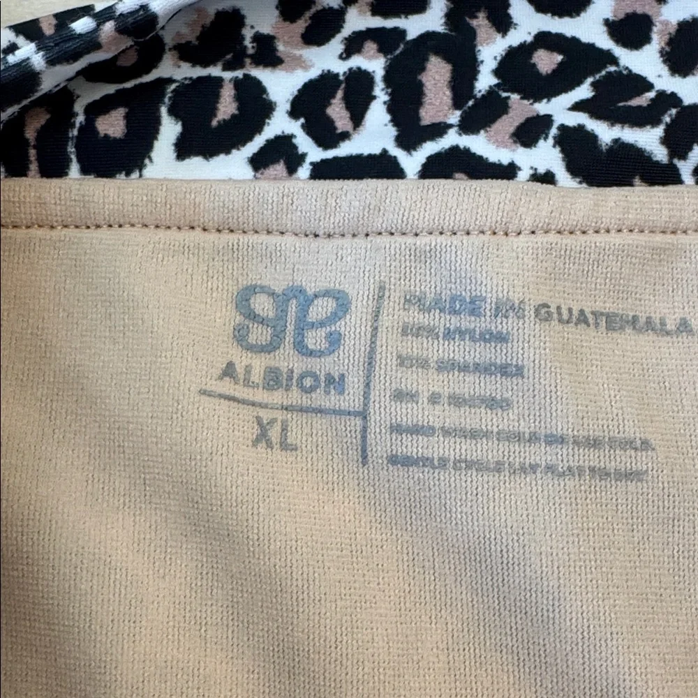 Albion The Savannah Leopard Print One-Piece Swimsuit, sz XL - Picture 6 of 10